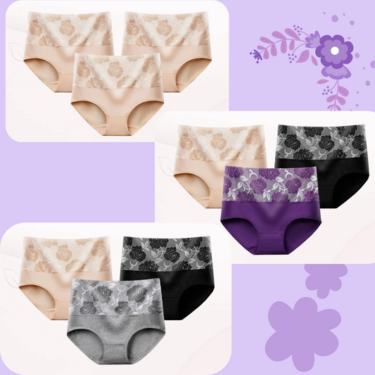 👙Ropa interior transpirable para mujer,💭con control de abdomen, cintura alta.🌺
