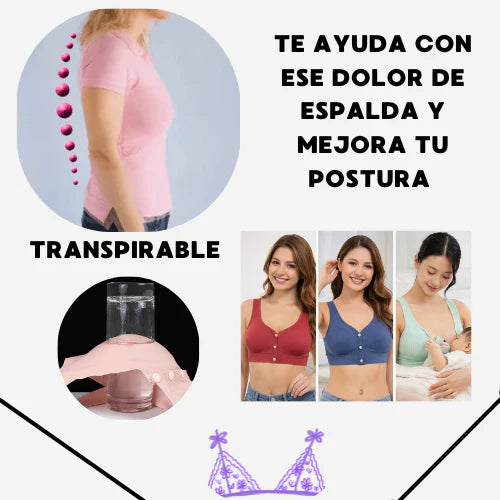 👑Sujetador apertura frontal con botones importados 👑
